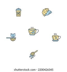 tea coffee shop icons set . tea coffee shop pack symbol vector elements for infographic web