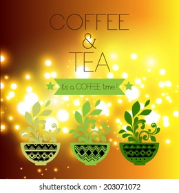 Tea and Coffee time card