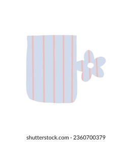 Tea coffee vintage cup. Modern mug decorated with design elements