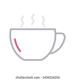 tea color line vector icon