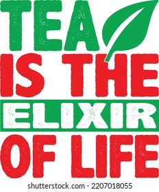 Tea Colorful T-shirt Design For Print