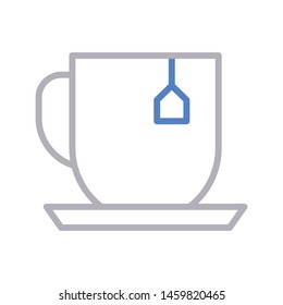 tea colour line vector icon