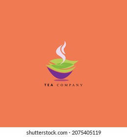 Tea company creative and unique logo