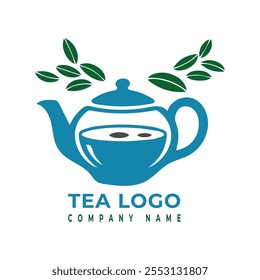 Tea Company logo vector with white background.