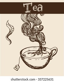 Tea concept with drink icons  design, vector illustration 10 eps graphic