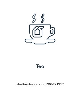 Tea concept line icon. Linear Tea concept outline symbol design. This simple element illustration can be used for web and mobile UI/UX.