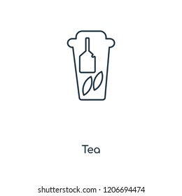 Tea concept line icon. Linear Tea concept outline symbol design. This simple element illustration can be used for web and mobile UI/UX.