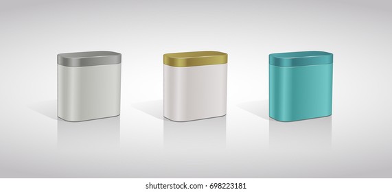 Tea Cookie Tin 3d Packaging Illustration