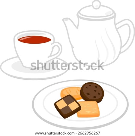 Tea and cookies, tea time
