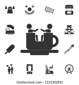 tea cup attraction icon. Detailed set of attractions. Isolated on white background. Premium graphic design. One of the collection icons for websites, web design, mobile app