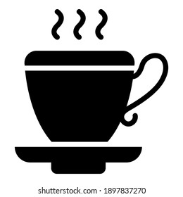 tea cup black icon isolated