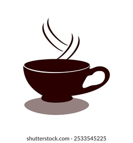 Taza de té Vector de silueta negro 