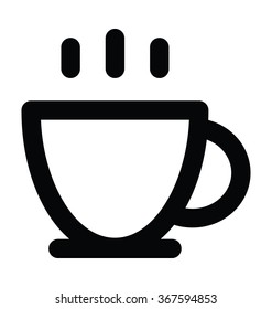 Tea Cup Bold Line Vector Icon