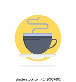 Tea, Cup, Coffee, Hotel Abstract Circle Background Flat color Icon