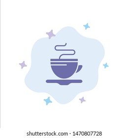 Tea, Cup, Coffee  Icon on Abstract Cloud Background. Vector Icon Template background