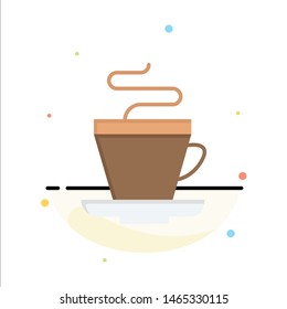 Tea, Cup, Coffee, Indian Business Logo Template. Flat Color. Vector Icon Template background