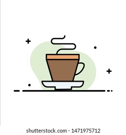 Tea, Cup, Coffee, Indian Business Logo Template. Flat Color