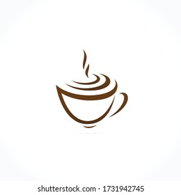 tea cup coffee logo icon