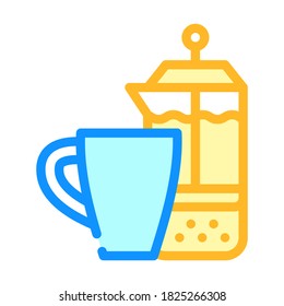 tea cup color icon vector. tea cup sign. isolated symbol illustration