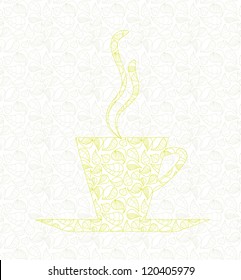 Tea cup concept in editable vector format