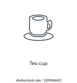 Tea cup concept line icon. Linear Tea cup concept outline symbol design. This simple element illustration can be used for web and mobile UI/UX.