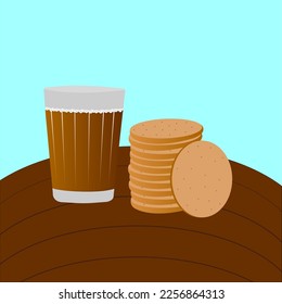 Tea cup and cookie Indian style 