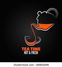 tea cup design menu background