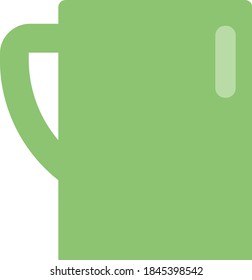 Tea Cup Flat Style Icon - Green Tea Cup