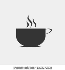 Tea cup flat vector icon 
