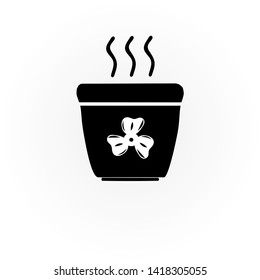Tea cup with flower icon