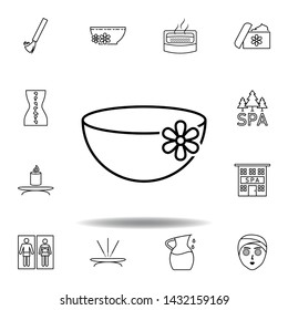 tea cup with flowers outline icon. Detailed set of spa and relax illustrations icon. Can be used for web, logo, mobile app, UI, UX