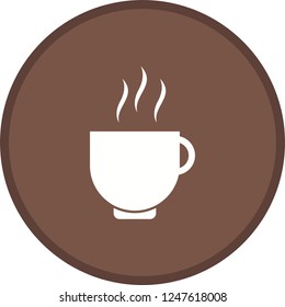 Tea cup Glyph Round Circle Multicolor BG