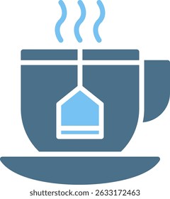 Tea Cup Glyph Two Colour Icon