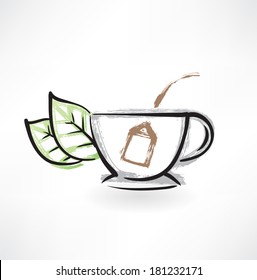 tea cup grunge icon