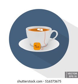 tea. Cup. Hot drinks. Vivacity. For your design.