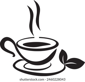 Tea cup icon black colour eps file