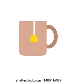 Tea Cup icon Cafe collection in flat style illustration.