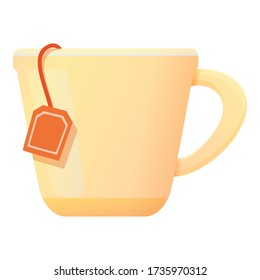 Tea cup icon. Cartoon of tea cup vector icon for web design isolated on white background