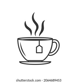 Tea cup icon design template illustration vector isolated