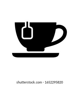 Tea Cup Icon Designed In Glyph Style