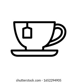 Tea cup icon designed in line style