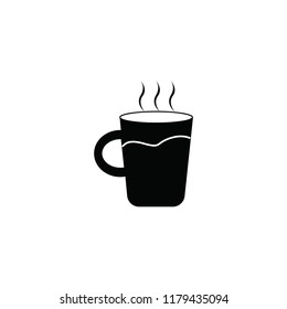 tea cup icon flat black