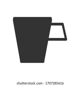 Tea cup icon flat. Vector illustration symbol with background