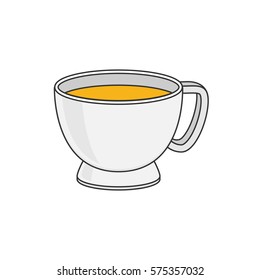Tea cup icon. Flat vector.