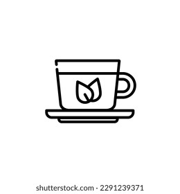 Tea Cup icon healthy, herbal for app web logo banner poster icon - vector