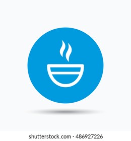 Tea cup icon. Hot coffee drink sign.