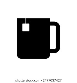 Tea cup icon illustrated on background
