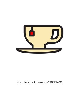 tea cup icon illustration isolated vector sign symbol