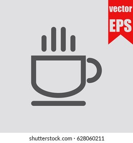 Tea cup icon infographic isolated in flat style.Vector illustration.

