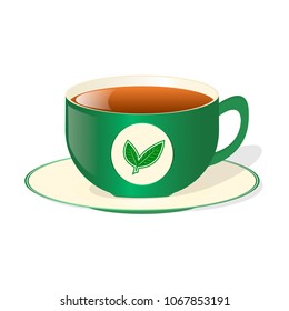 Tea Cup Icon Isolated on White Background. Tea cup vector illustration.